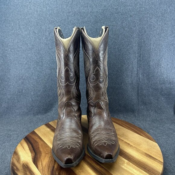 Ariat Women’s Round Up X Toe Western Cowboy Boots Size 9B Wicker Brown 10016352 - Picture 4 of 11